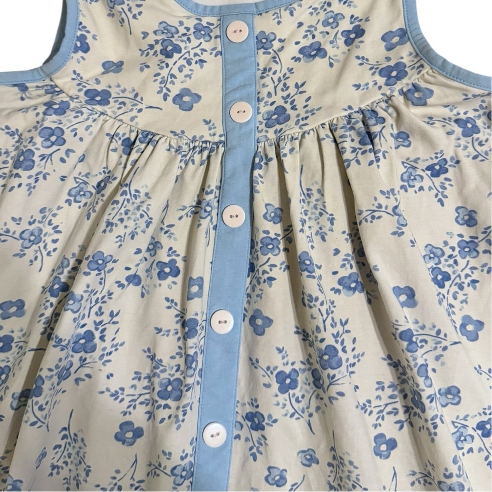 SweetHoney 10Y Blue Floral Button Front Dress Cottagecore - Picture 2 of 11